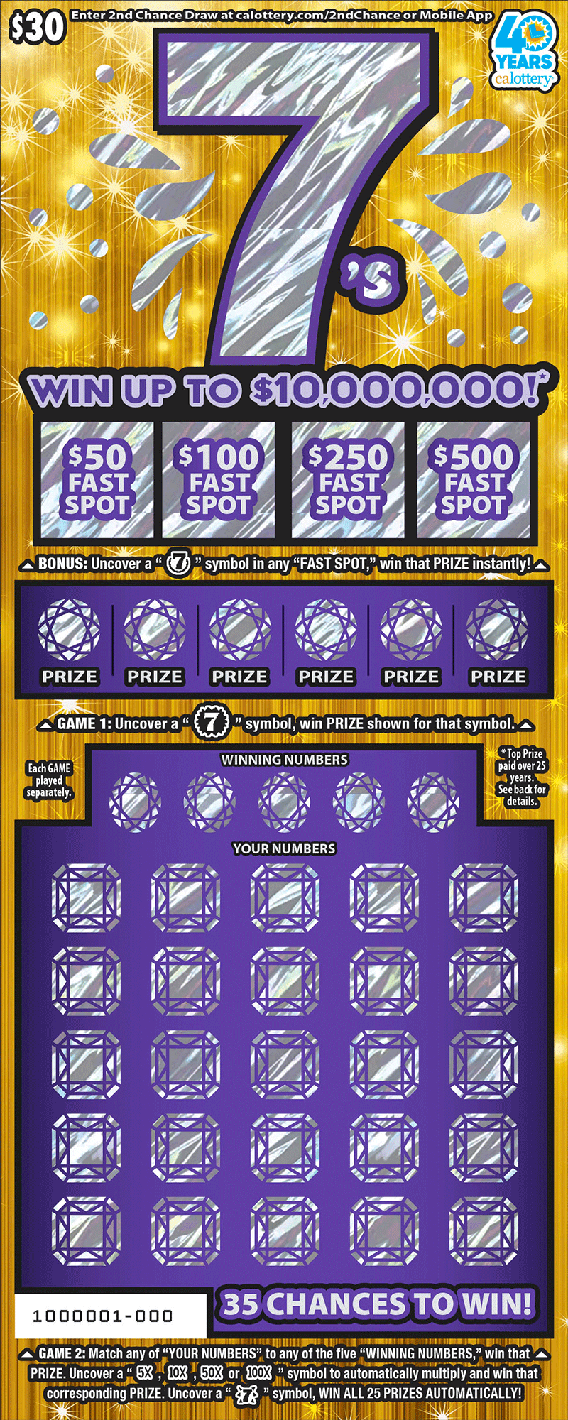7's ticket