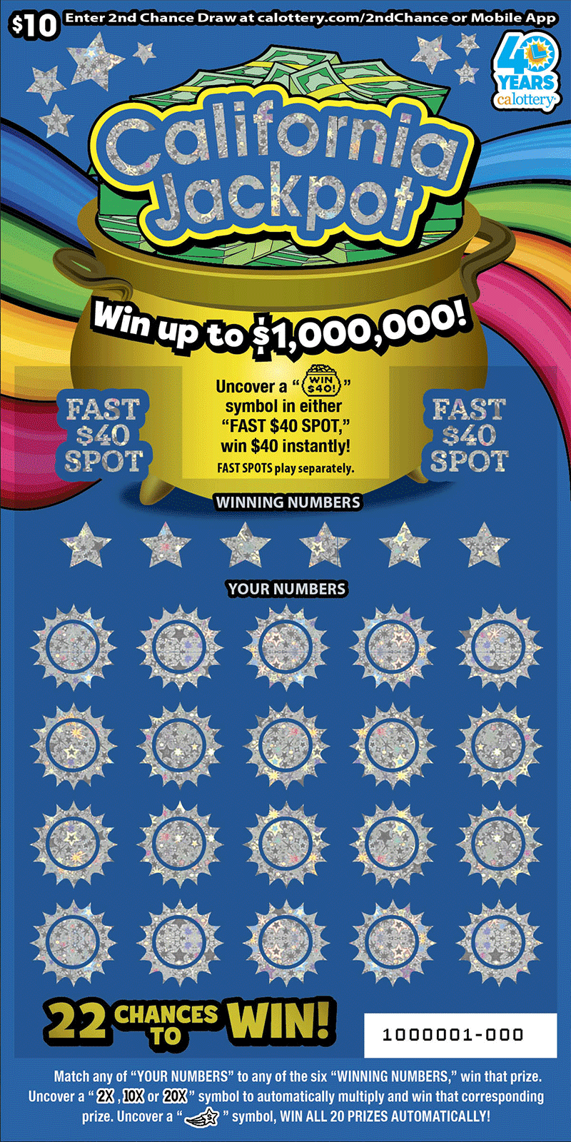 California Jackpot ticket