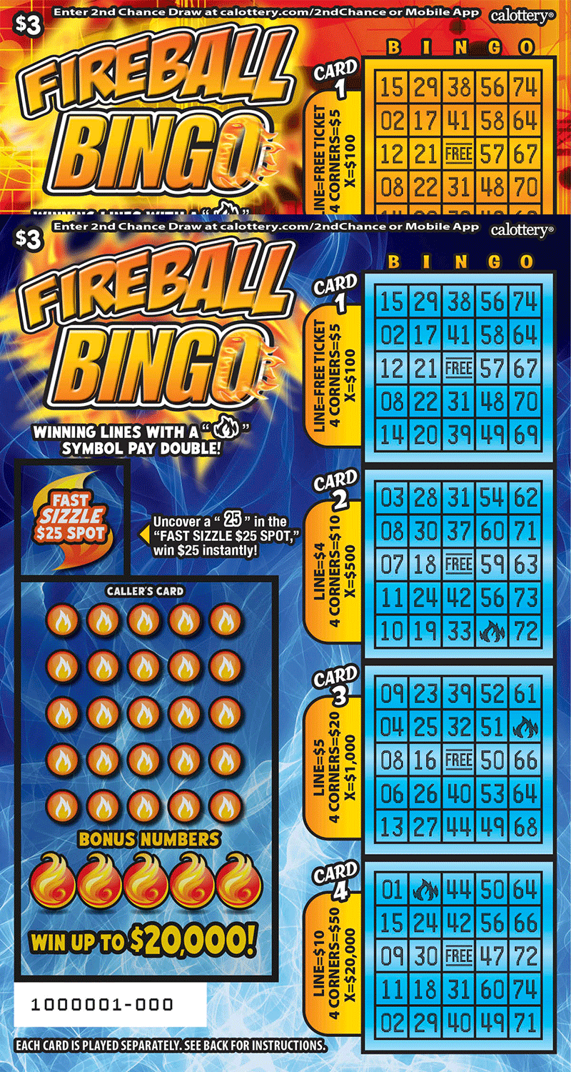 Fireball Bingo ticket