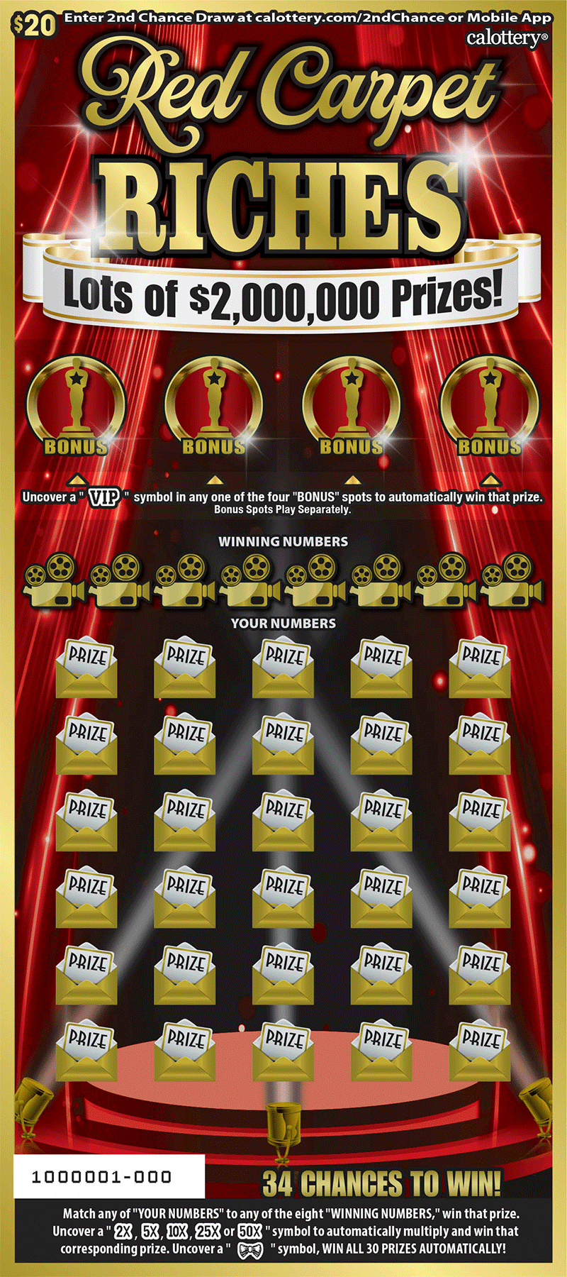 Red Carpet Riches ticket