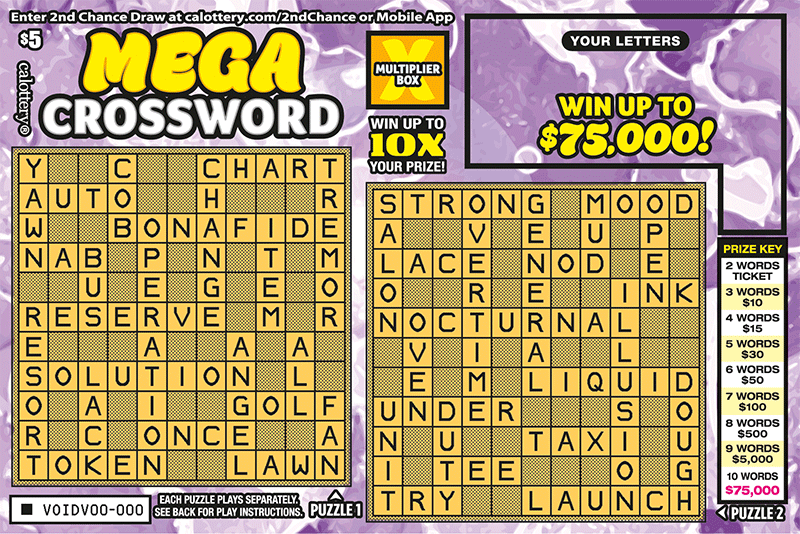 MEGA Crossword ticket