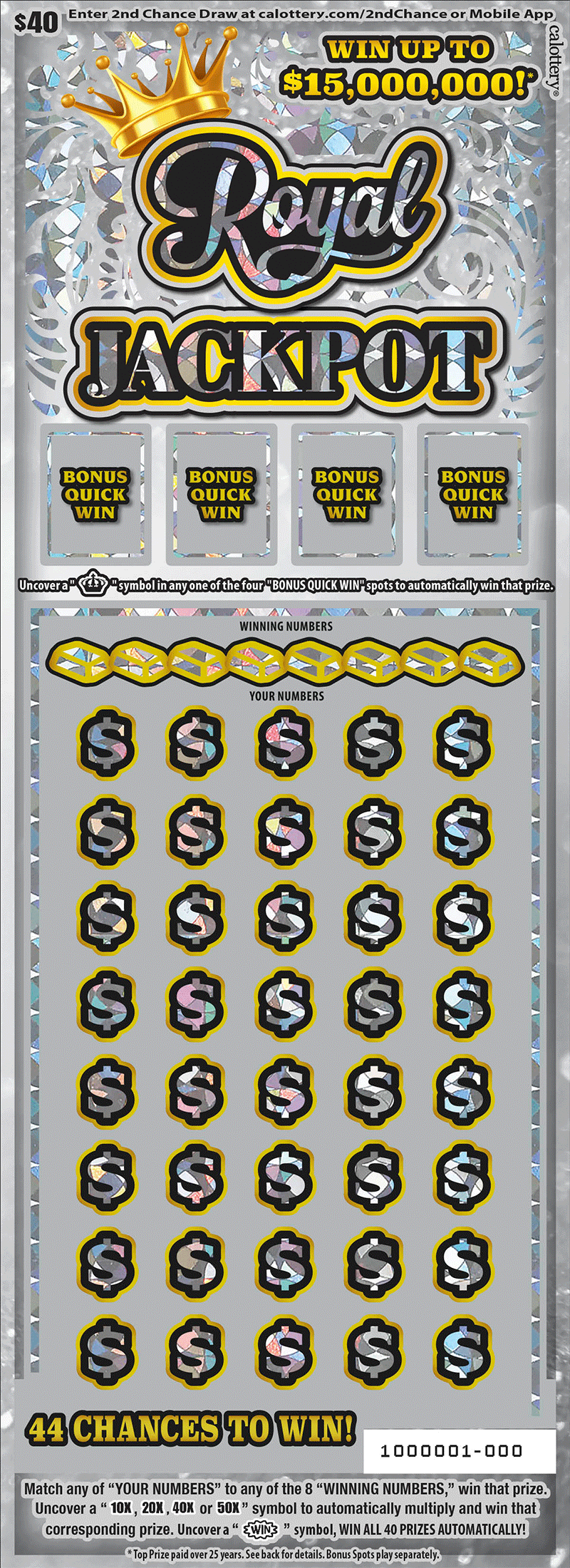 Royal Jackpot ticket