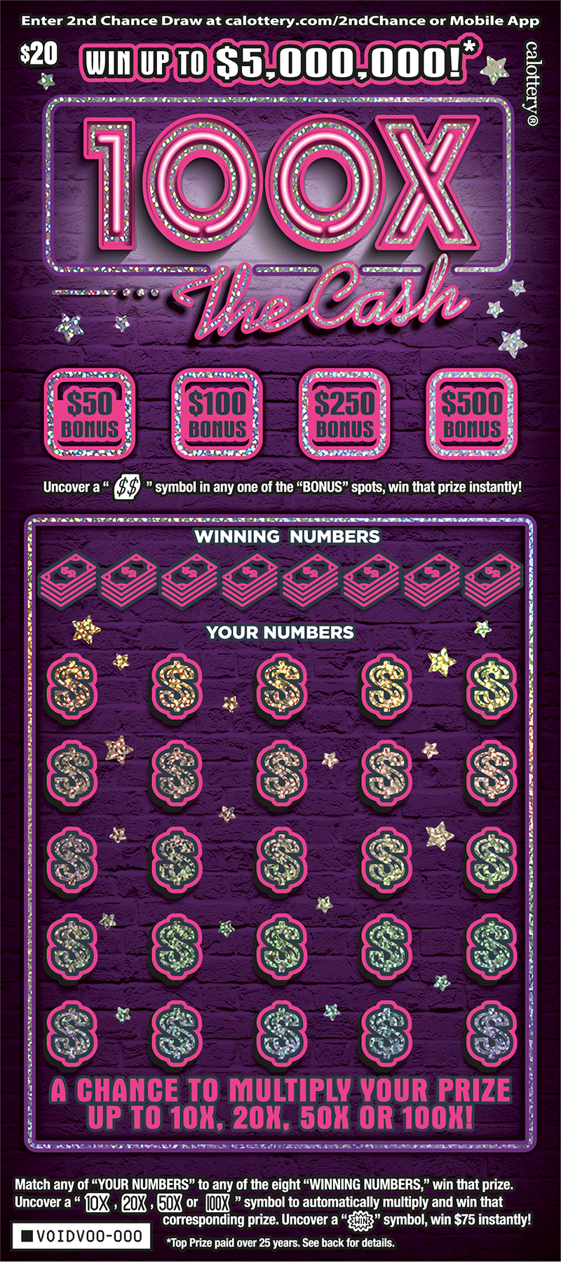 100X The Cash ticket