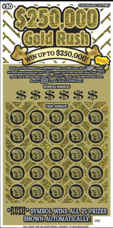 $250,000 Gold Rush ticket