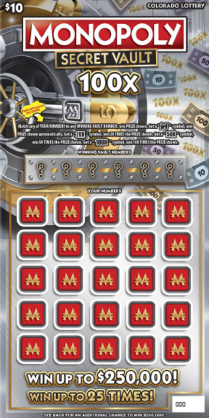 Monopoly™ Secret Vault 100X ticket