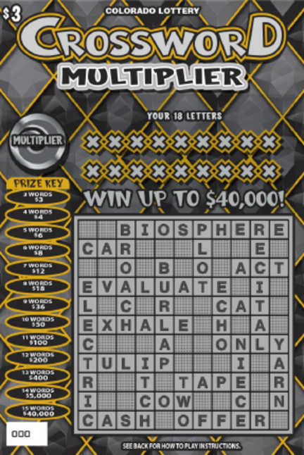 Crossword Multiplier ticket