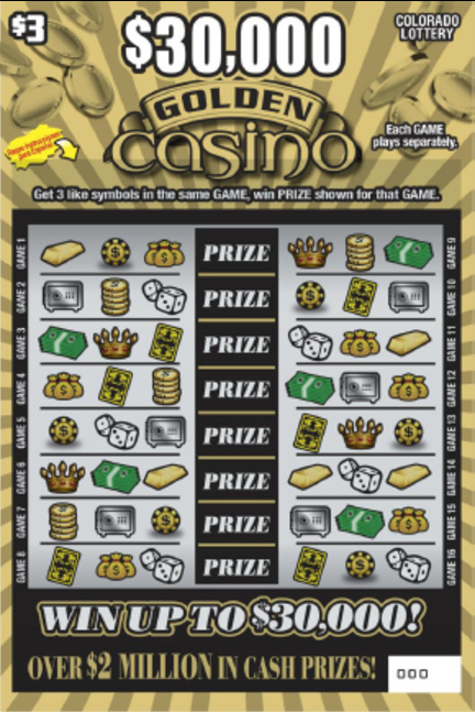 $30,000 Golden Casino ticket