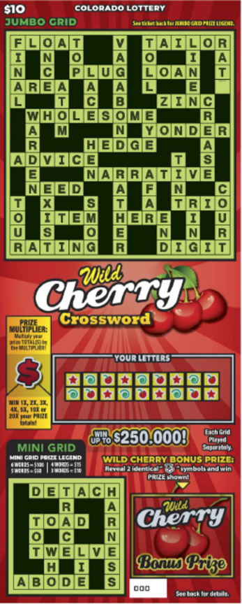 Wild Cherry Crossword ticket