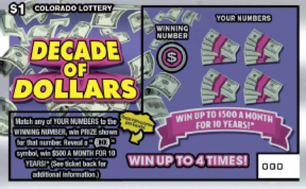 Decade of Dollars ticket