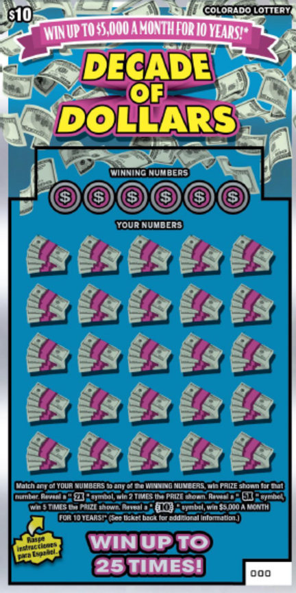 Decade of Dollars ticket