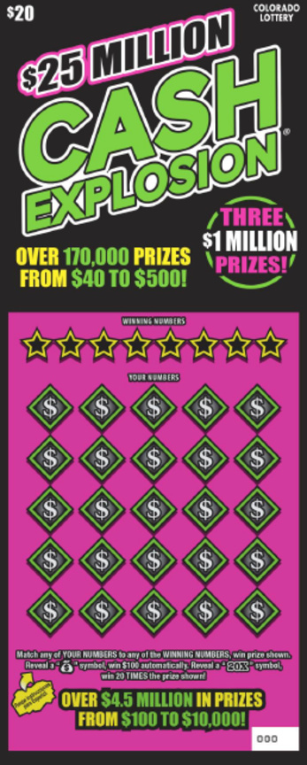 $25 Million Cash Explosion® ticket
