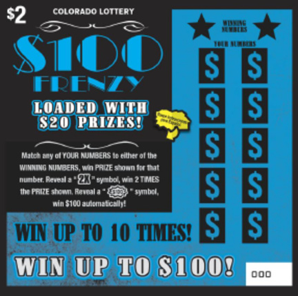 $100 Frenzy ticket