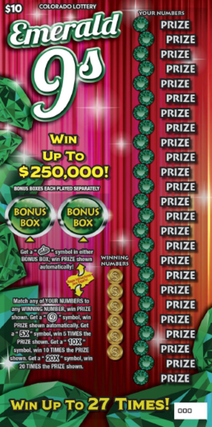 EMERALD 9s ticket