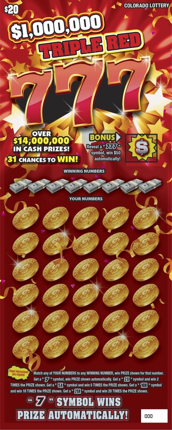 TRIPLE RED 777 ticket