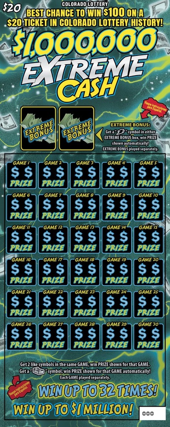 EXTREME CASH ticket