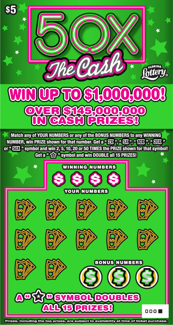 50X THE CASH ticket