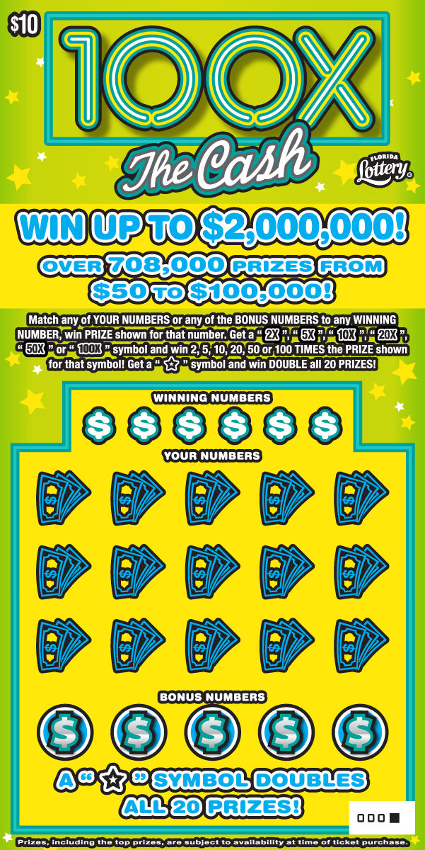 100X THE CASH ticket
