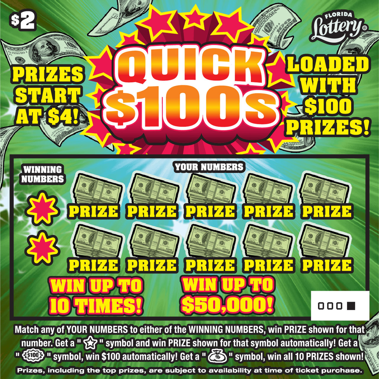 QUICK $100S ticket
