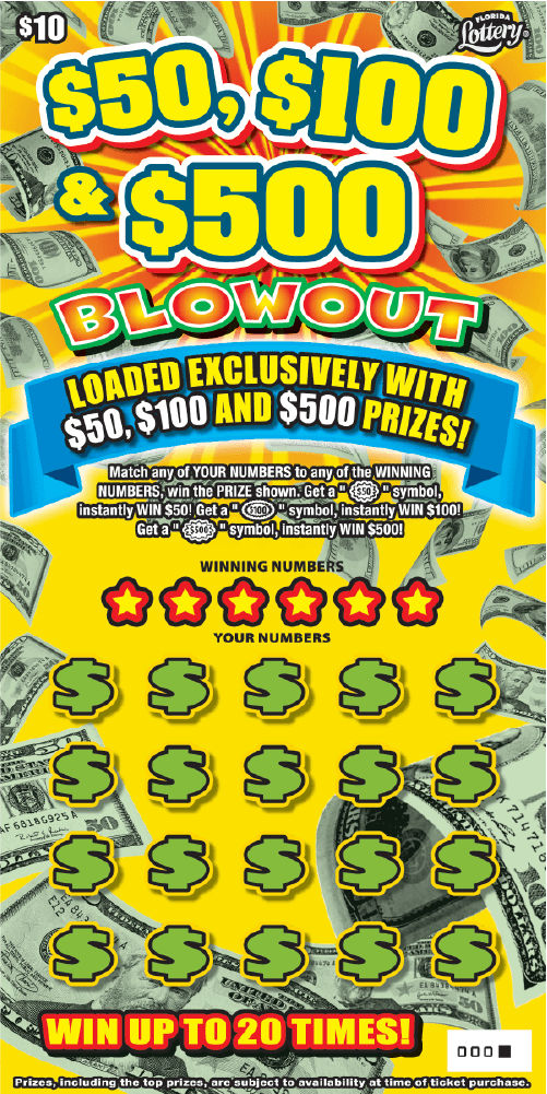 $50, $100 & $500 BLOWOUT ticket