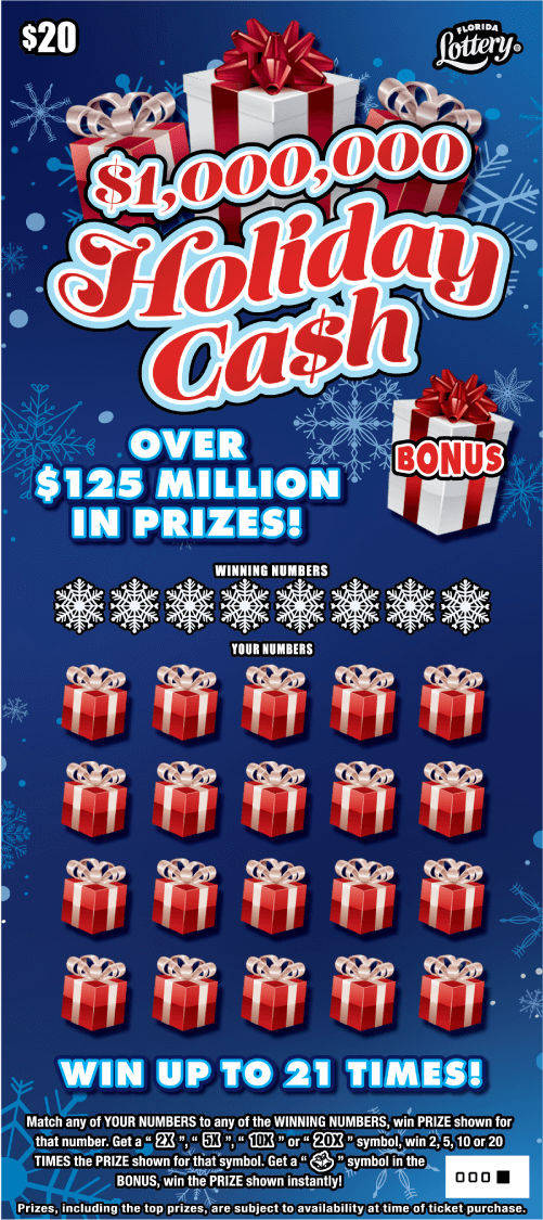 $1,000,000 HOLIDAY CA$H ticket