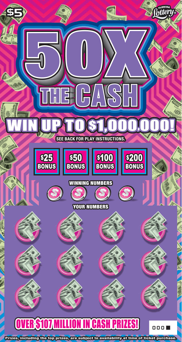 50X THE CASH ticket