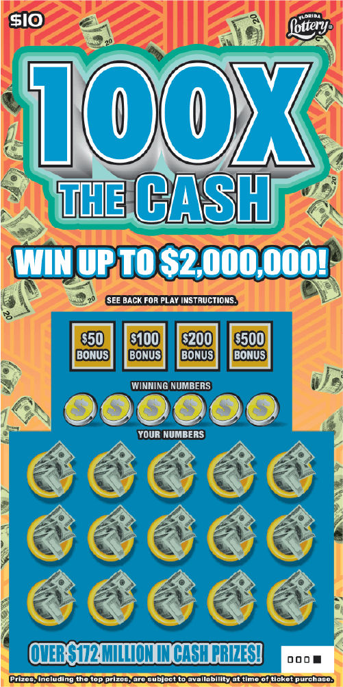 100X THE CASH ticket