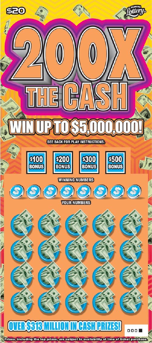 200X THE CASH ticket