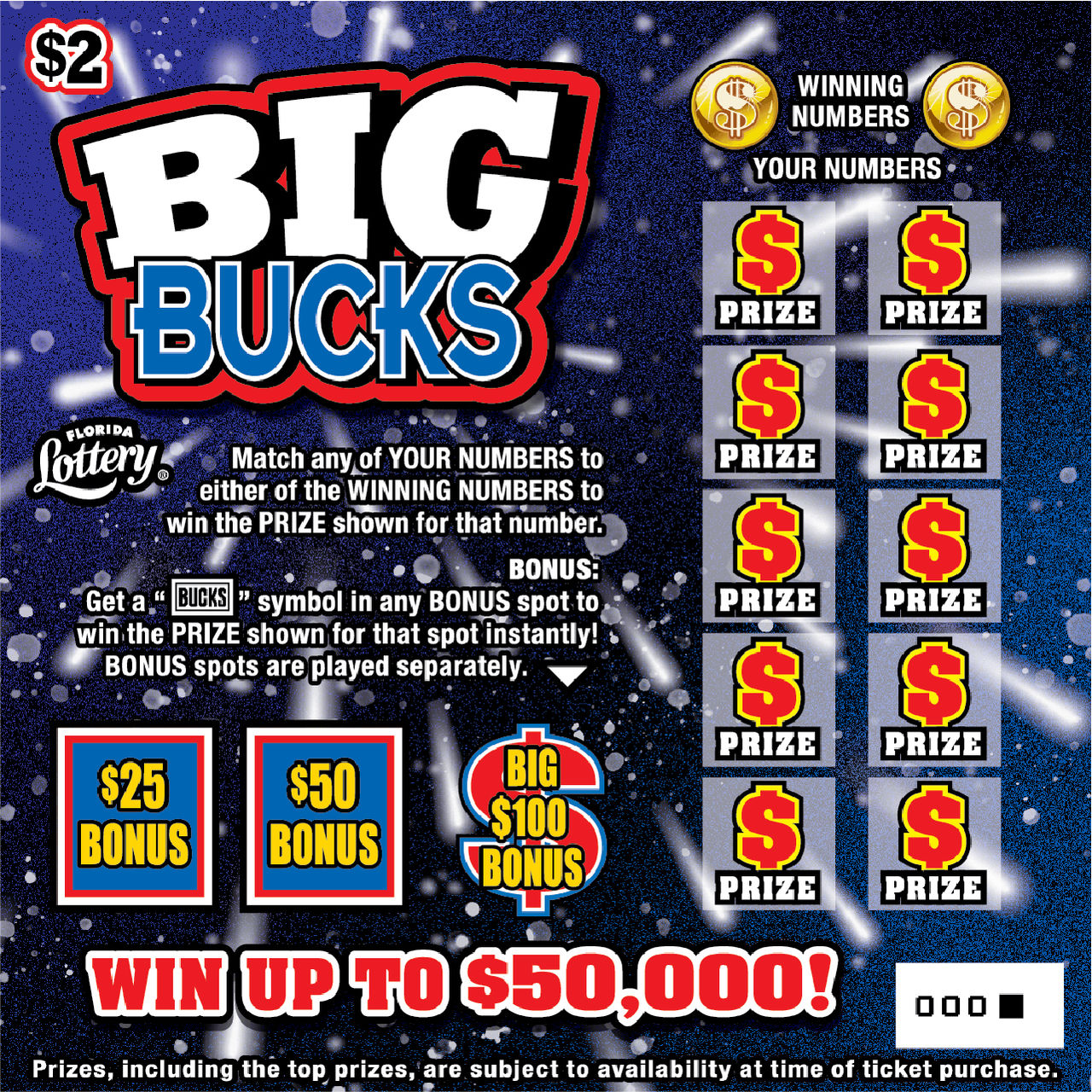 BIG BUCKS ticket