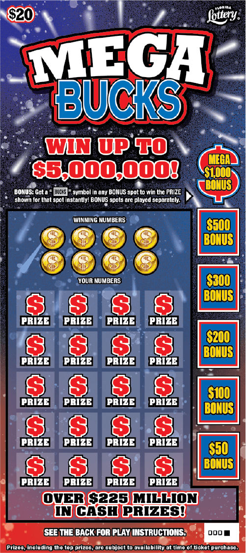 MEGA BUCKS ticket