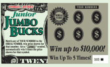 Junior Jumbo Bucks ticket