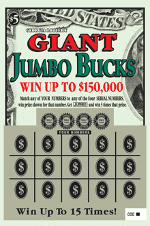 Giant Jumbo Bucks ticket