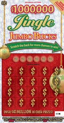 $1,000,000 Jingle Jumbo Bucks ticket