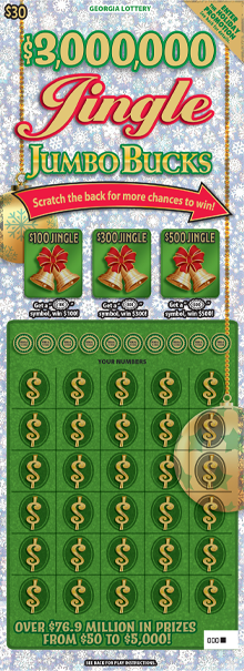 $3,000,000 Jingle Jumbo Bucks ticket