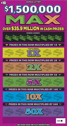 $1,500,000 MAX ticket