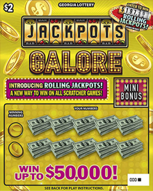 $2 Jackpots Galore ticket