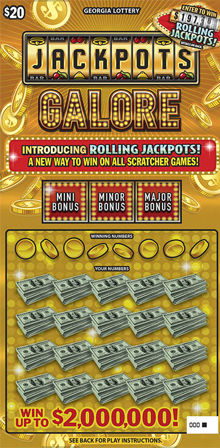 $20 Jackpots Galore ticket