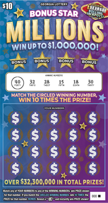Bonus Star Millions ticket