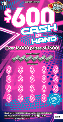 $600 Cash in Hand ticket