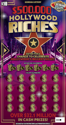 $500,000 Hollywood Riches ticket