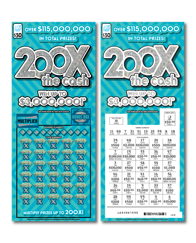 200X the Cash ticket