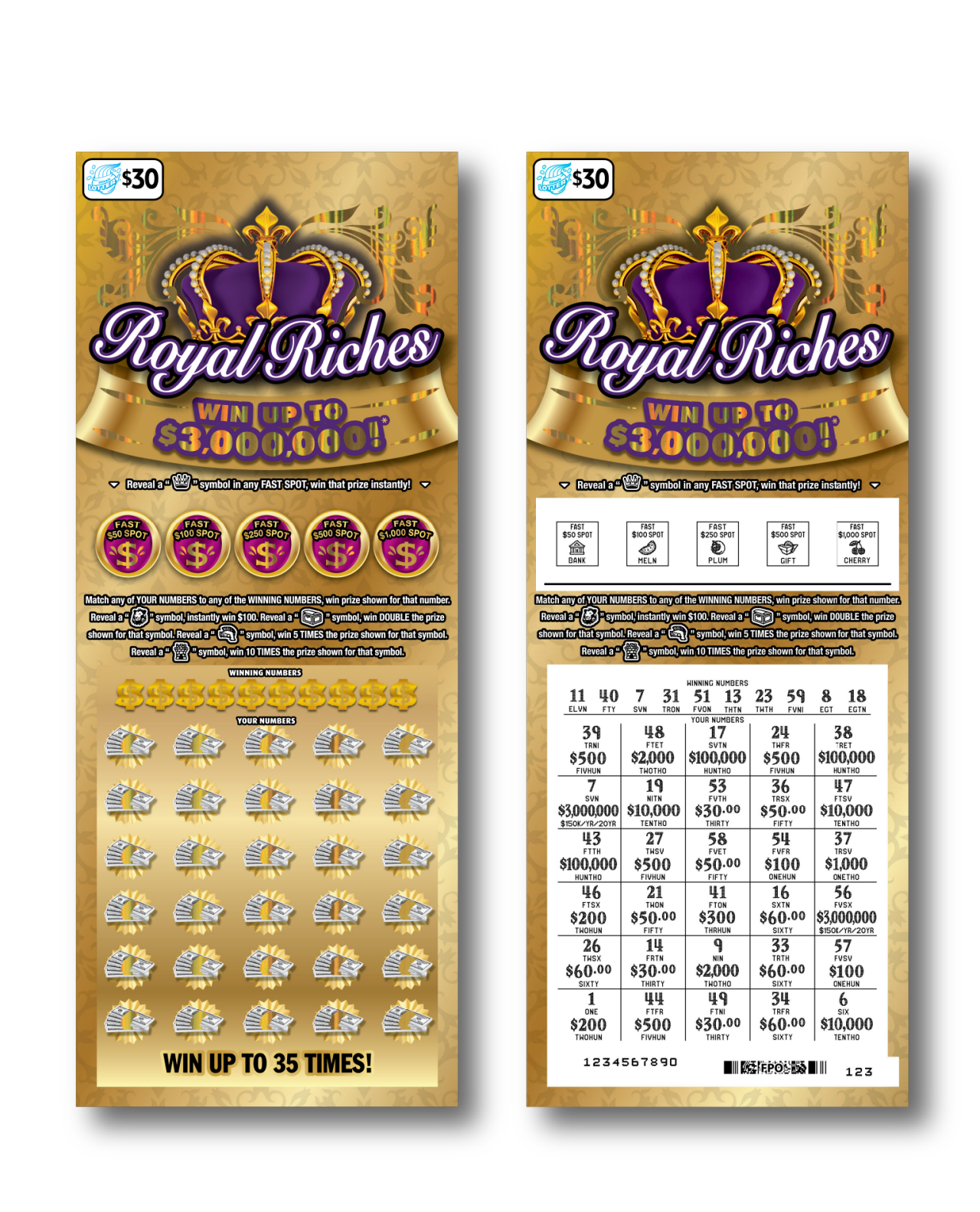 Royal Riches ticket