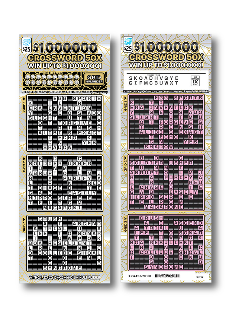 $1,000,000 Crossword 50X ticket