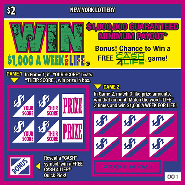 WIN FOR LIFE ticket