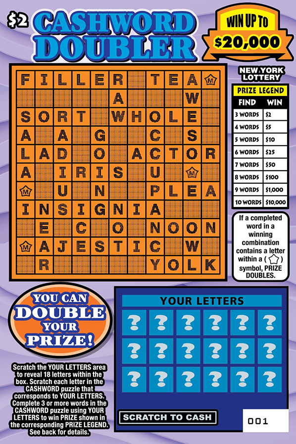 CASHWORD DOUBLER ticket