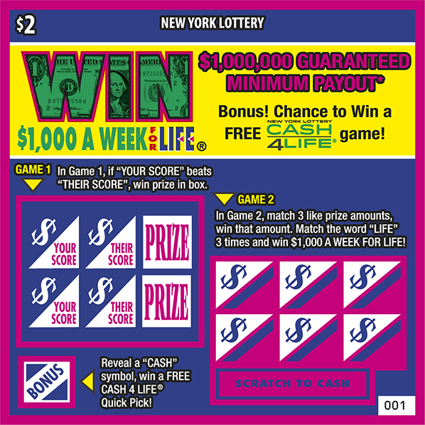 WIN FOR LIFE ticket