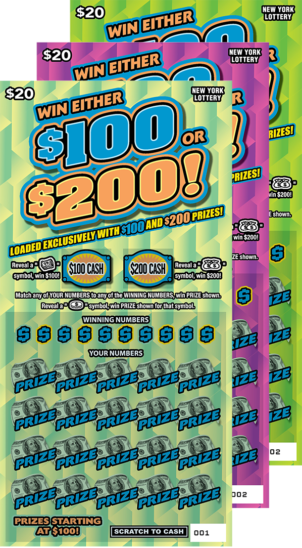 WIN EITHER $100 OR $200! ticket