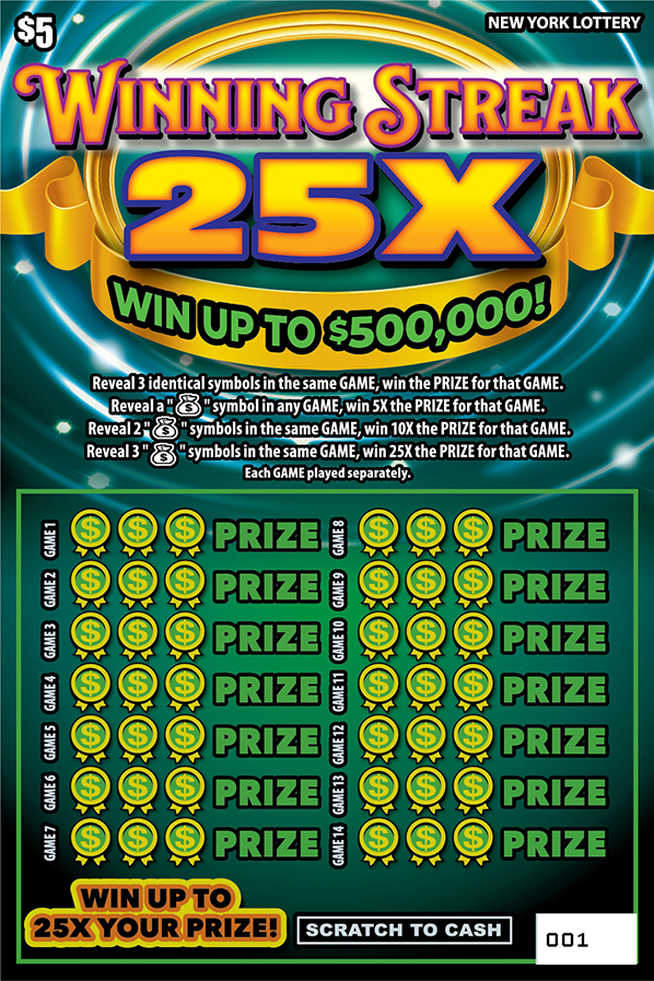 WINNING STREAK 25X ticket