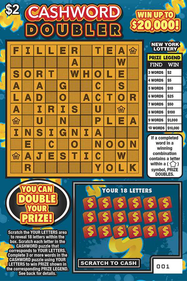 CASHWORD DOUBLER ticket