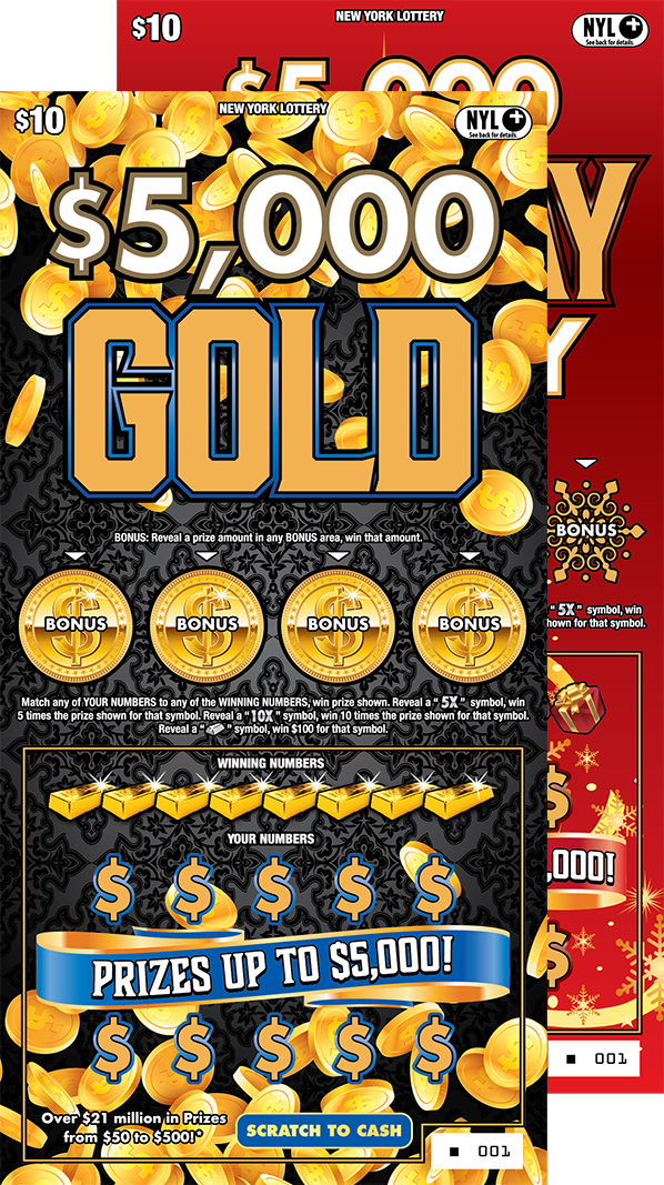 $5,000 HOLIDAY FRENZY/$5,000 GOLD ticket