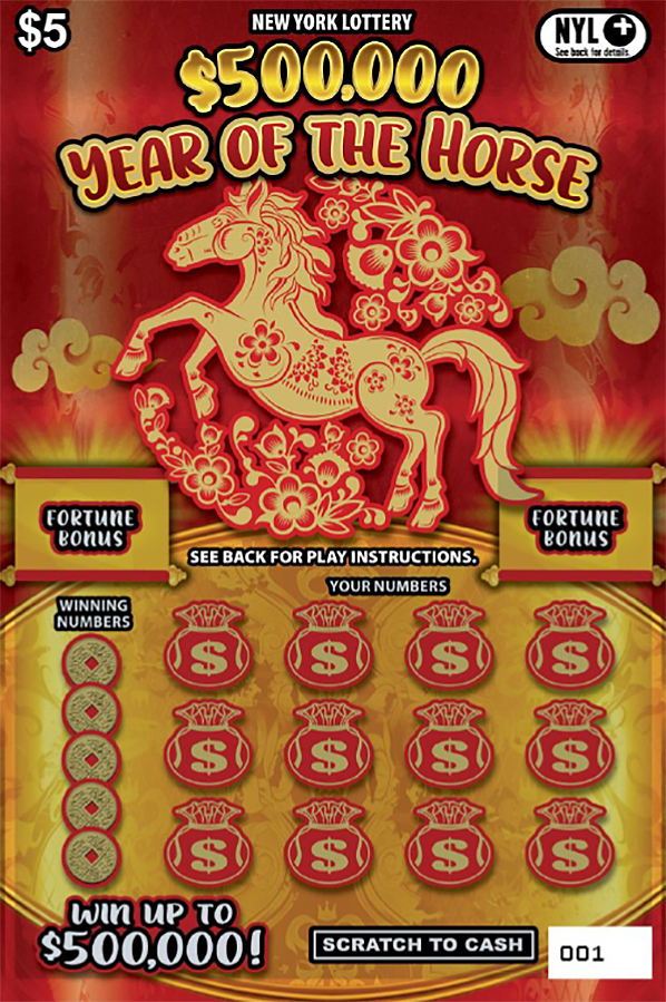 $500,000 YEAR OF THE HORSE ticket